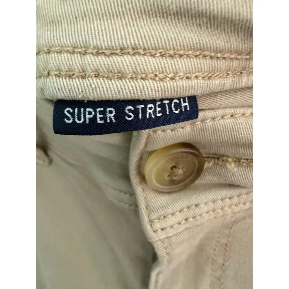 American Eagle Kick Boot Super Stretch Khaki Pants Size 8 Regular - Picture 5 of 8
